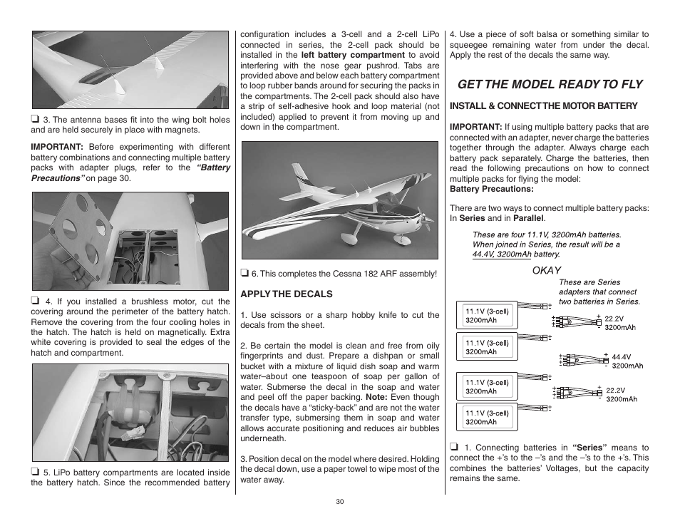 Get the model ready to fly | Top Flite TOPA0906 User Manual | Page 30 / 36