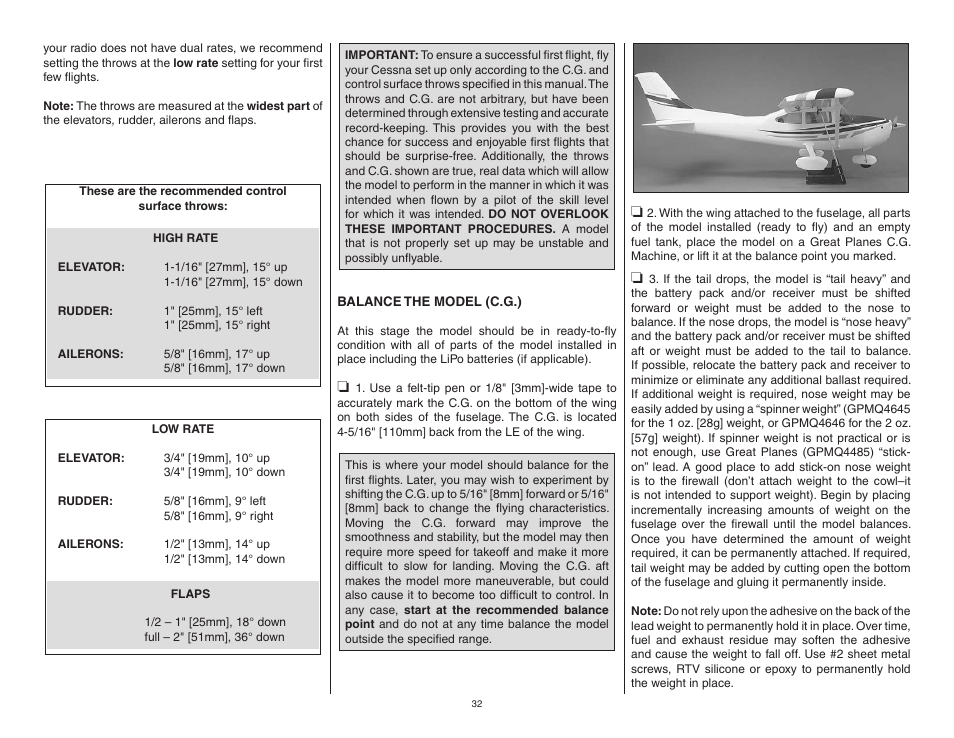 Top Flite TOPA0906 User Manual | Page 32 / 36