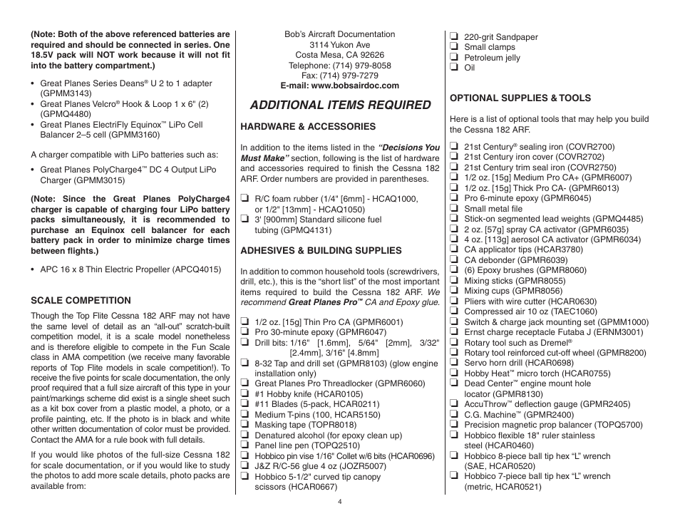Top Flite TOPA0906 User Manual | Page 4 / 36
