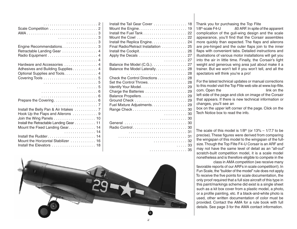 Top Flite TOPA0951 User Manual | Page 2 / 36