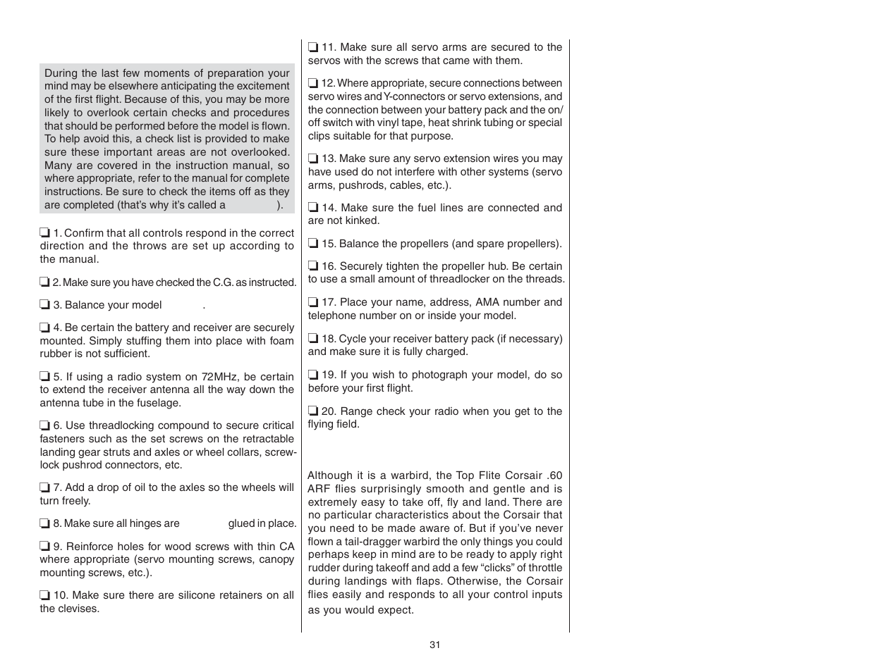 Top Flite TOPA0951 User Manual | Page 31 / 36