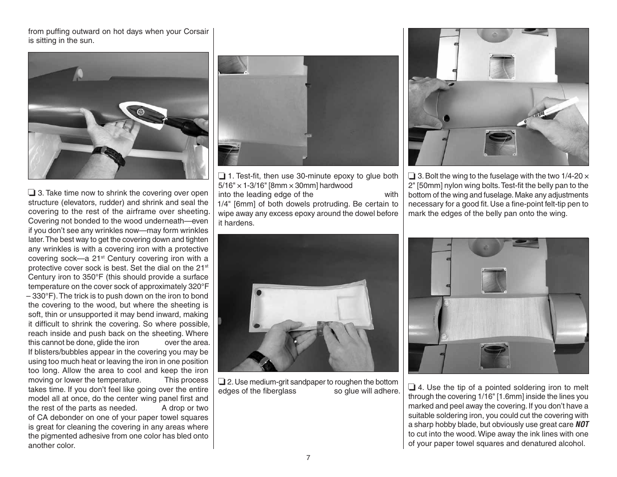 Assemble the wing | Top Flite TOPA0951 User Manual | Page 7 / 36