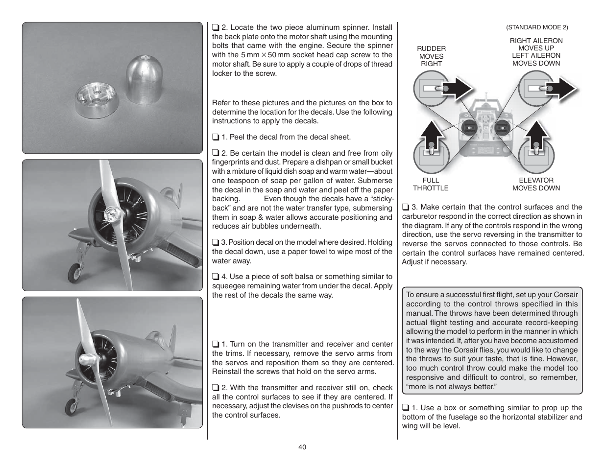 Get the model ready to fly | Top Flite TOPA0704 User Manual | Page 40 / 48