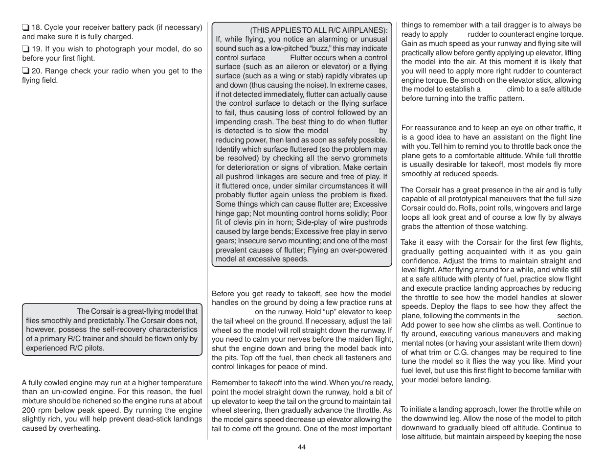 Flying | Top Flite TOPA0704 User Manual | Page 44 / 48