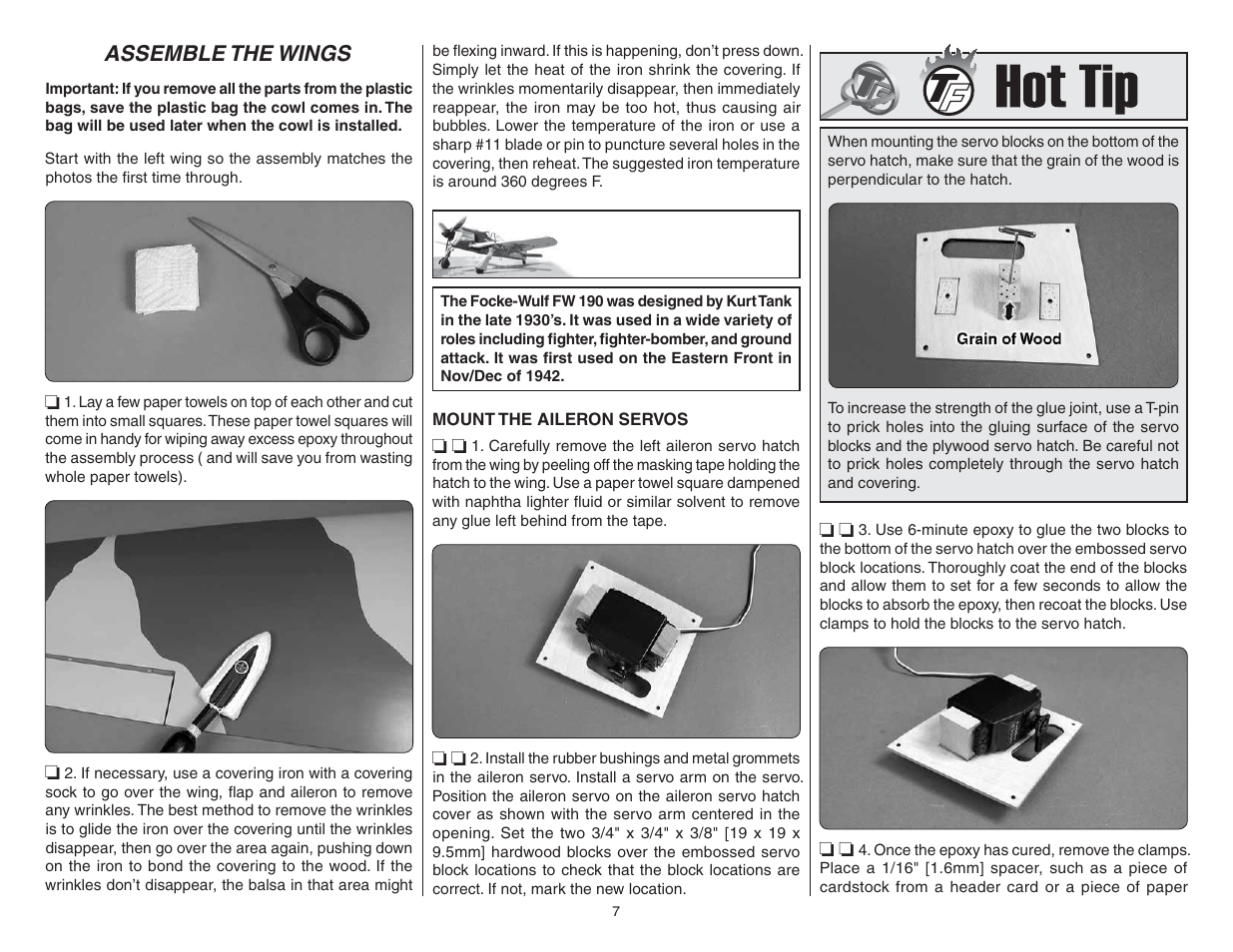 Fw 190 fact | Top Flite TOPA0706 User Manual | Page 7 / 36