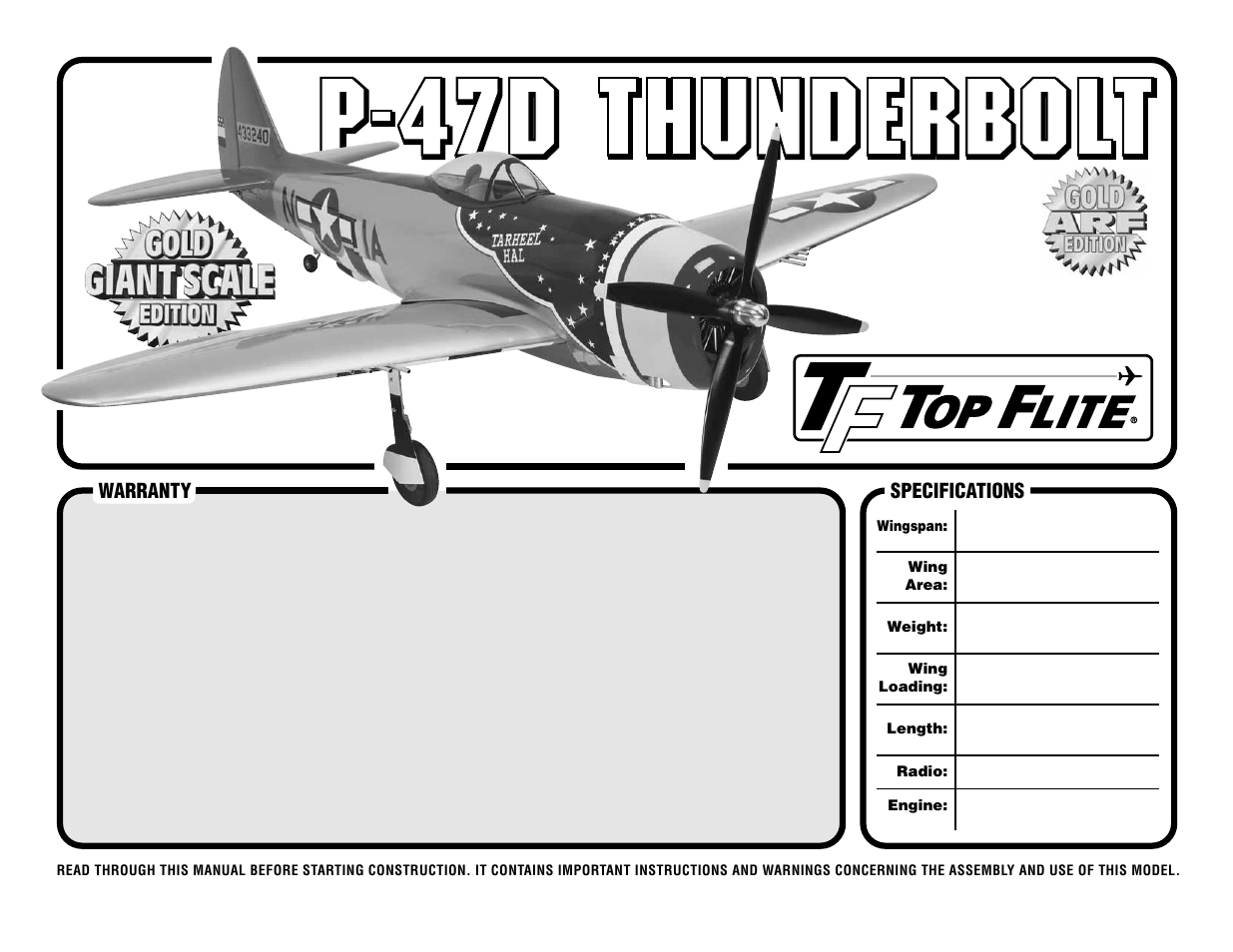 Top Flite TOPA0703 User Manual | 36 pages