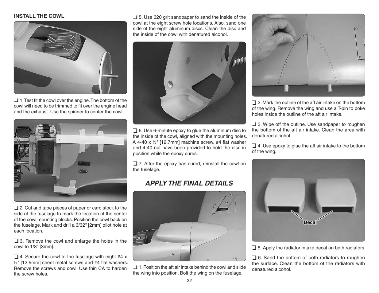 Top Flite TOPA0708 User Manual | Page 22 / 36