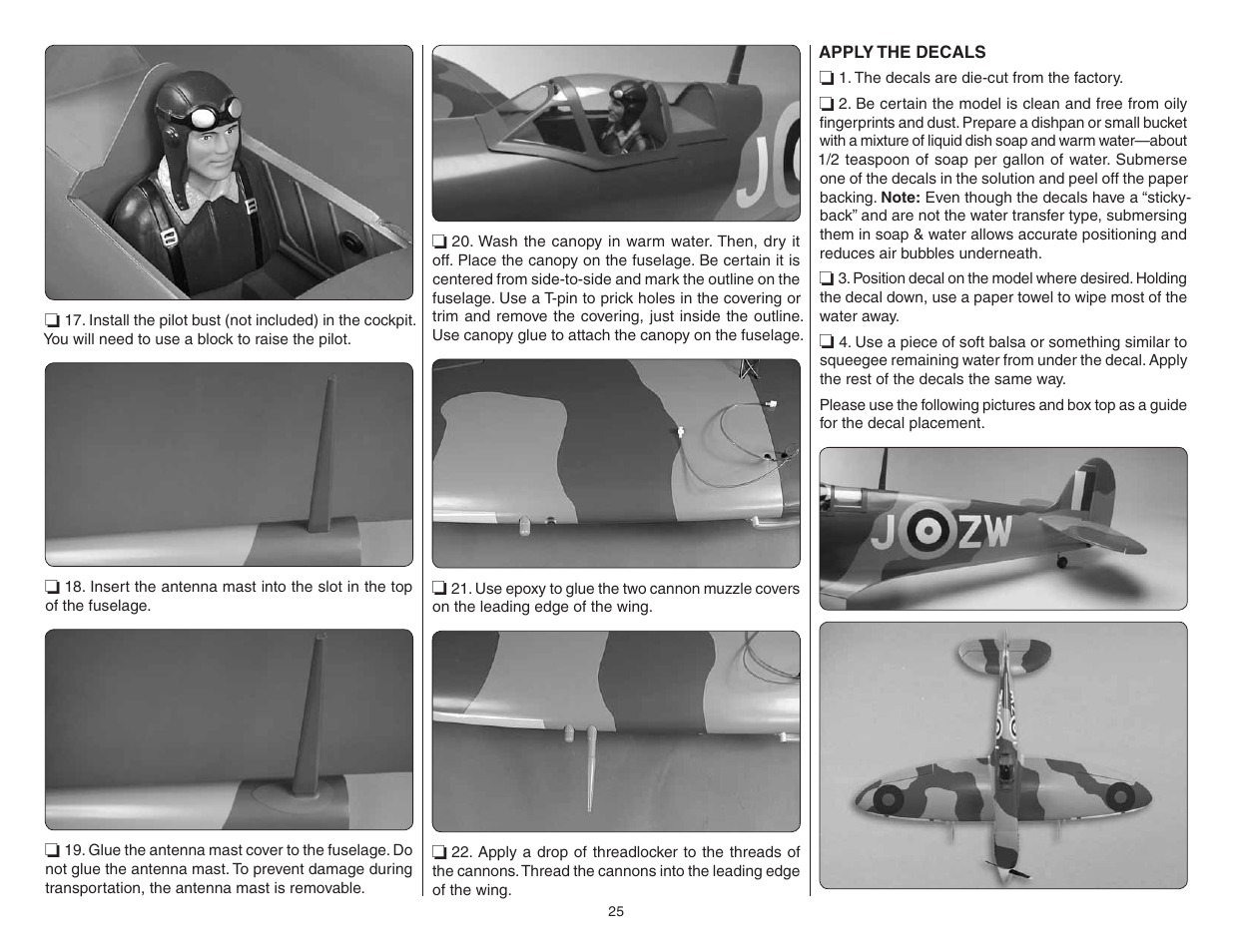 Top Flite TOPA0708 User Manual | Page 25 / 36