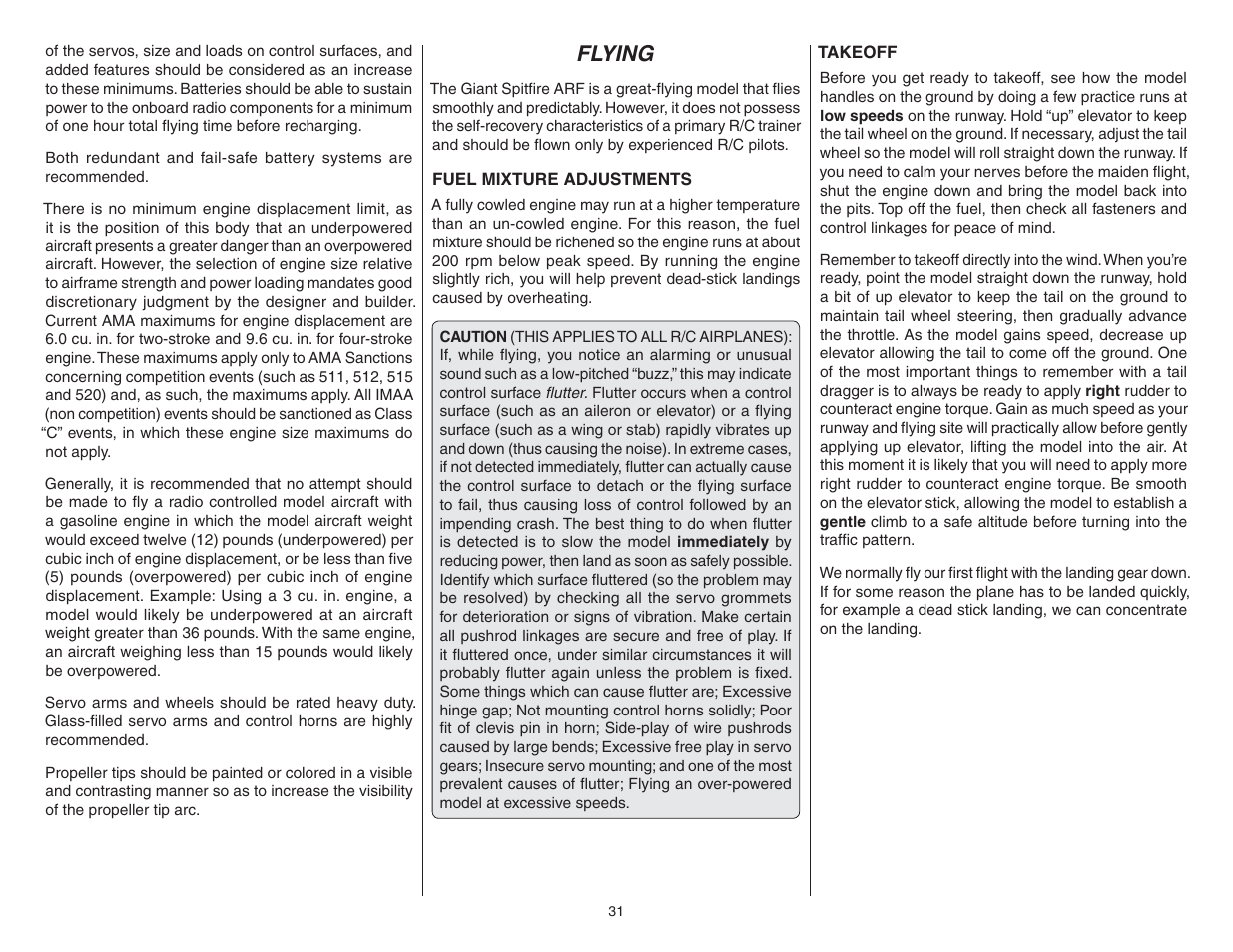 Flying | Top Flite TOPA0708 User Manual | Page 31 / 36