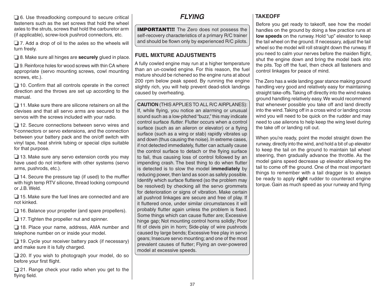 Top Flite TOPA0712 User Manual | Page 37 / 40