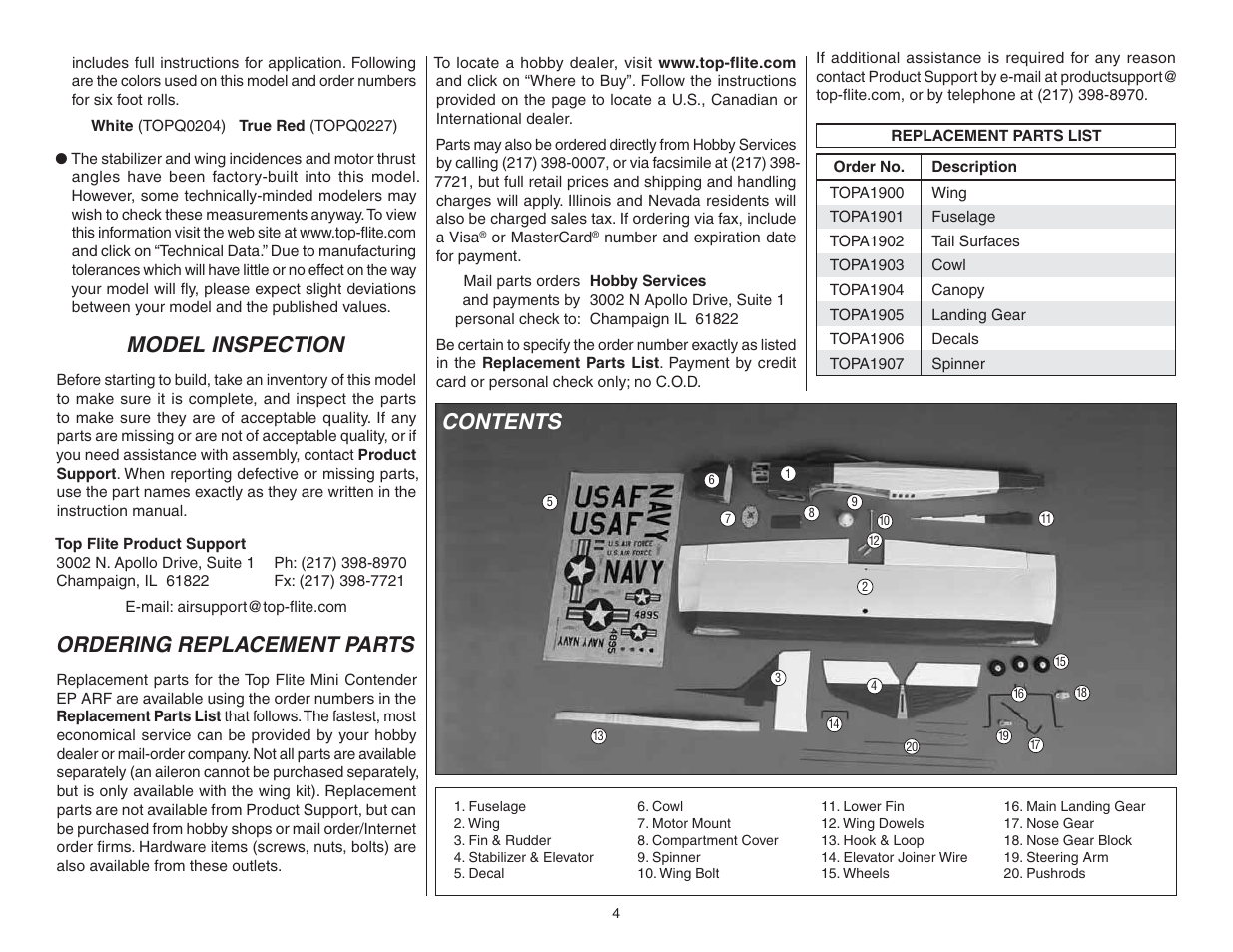 Top Flite TOPA1025 User Manual | Page 4 / 16