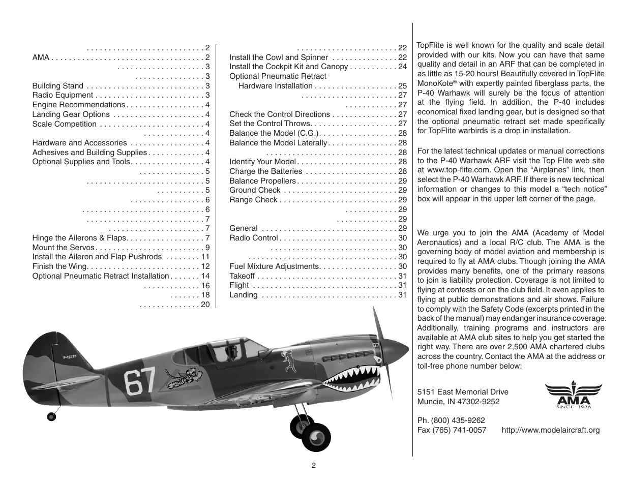 Top Flite TOPA0970 User Manual | Page 2 / 32