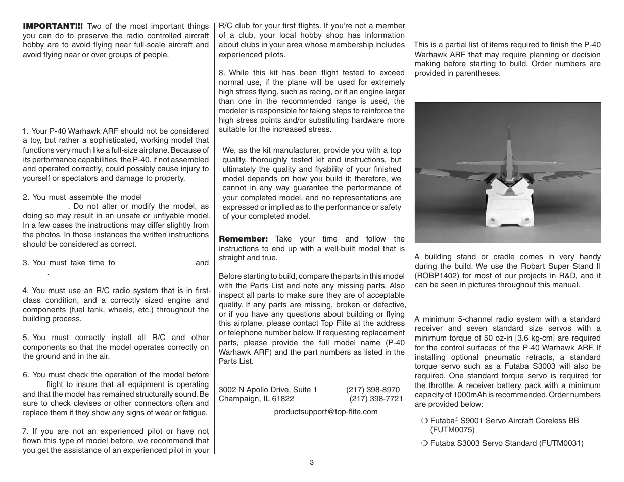 Decisions you must make | Top Flite TOPA0970 User Manual | Page 3 / 32