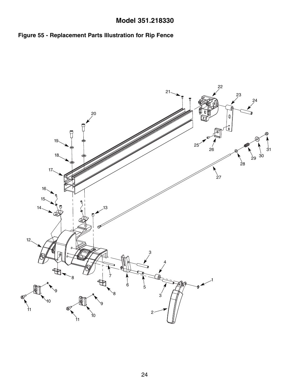 Craftsman CONTRACTOR 351.21833 User Manual | Page 24 / 36