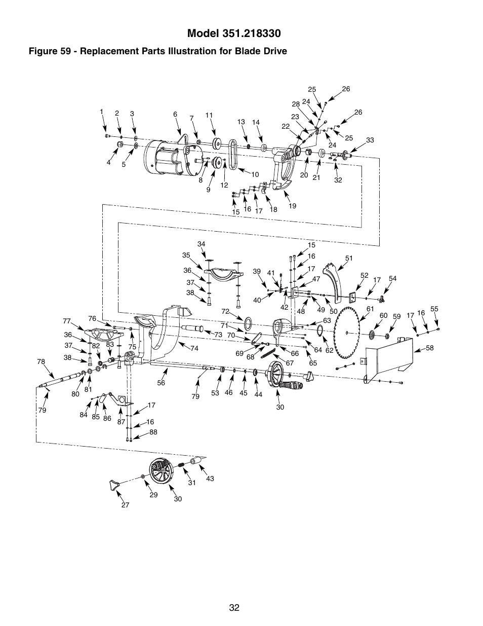 Craftsman CONTRACTOR 351.21833 User Manual | Page 32 / 36