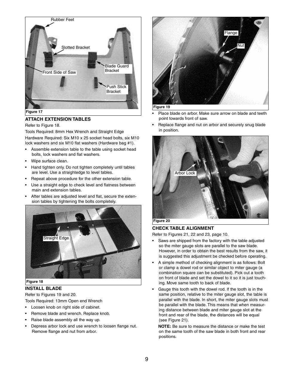 Craftsman CONTRACTOR 351.21833 User Manual | Page 9 / 36