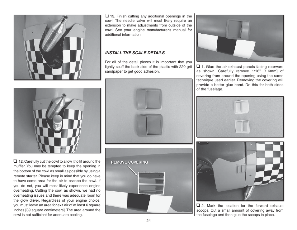 Install the scale details | Top Flite TOPA0955 User Manual | Page 24 / 36
