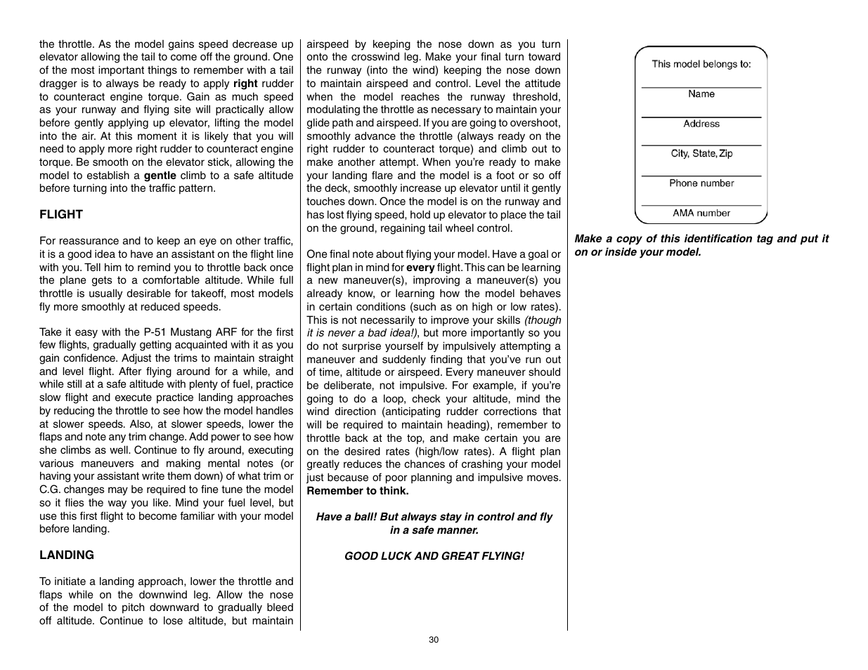 Top Flite TOPA0950 User Manual | Page 30 / 32