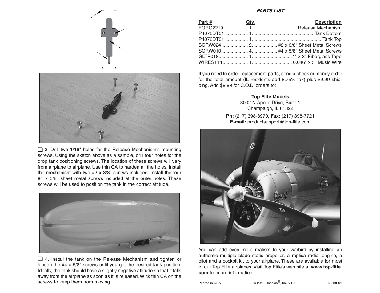 Top Flite TOPQ7899 User Manual | Page 3 / 3