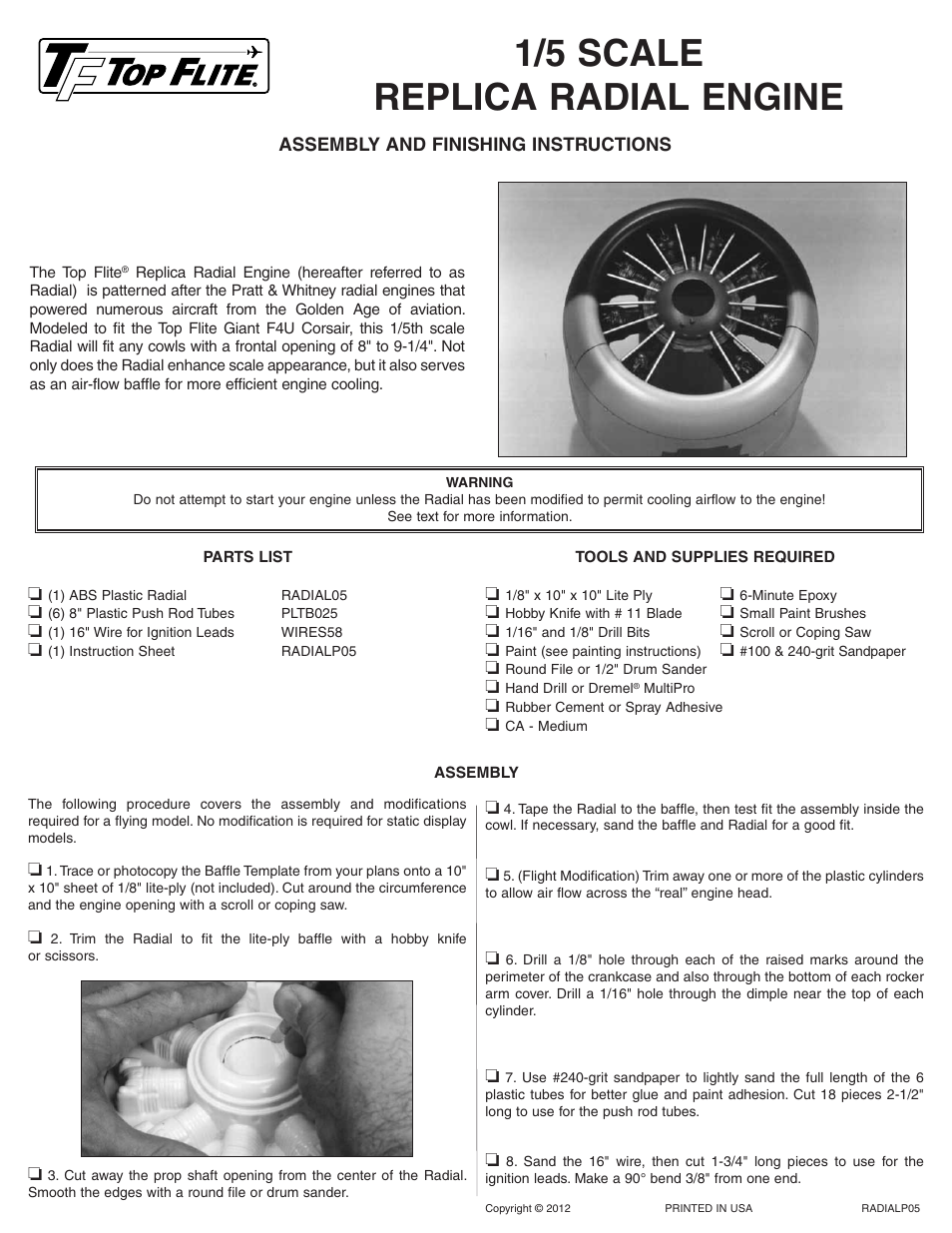 Top Flite TOPQ7903 User Manual | 2 pages