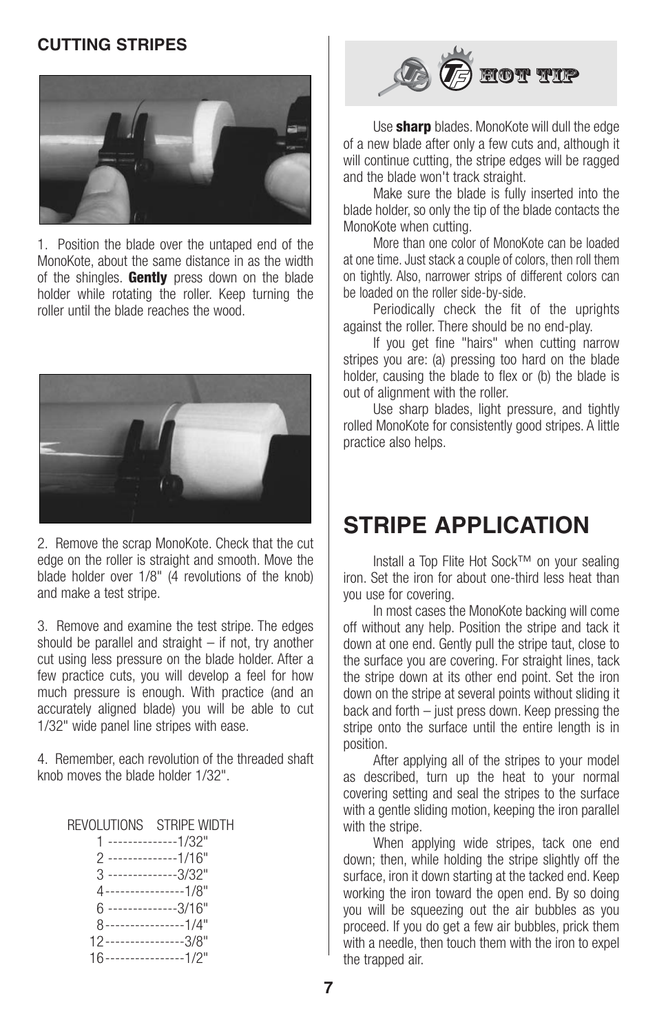 Stripe application | Top Flite TOPR2420 User Manual | Page 6 / 7