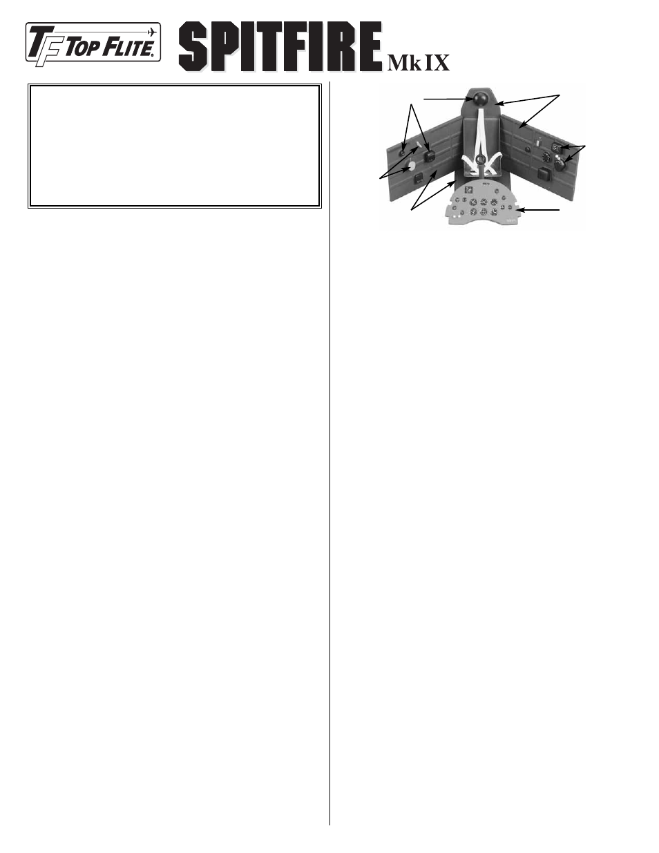 Top Flite TOPQ8403 User Manual | 1 page