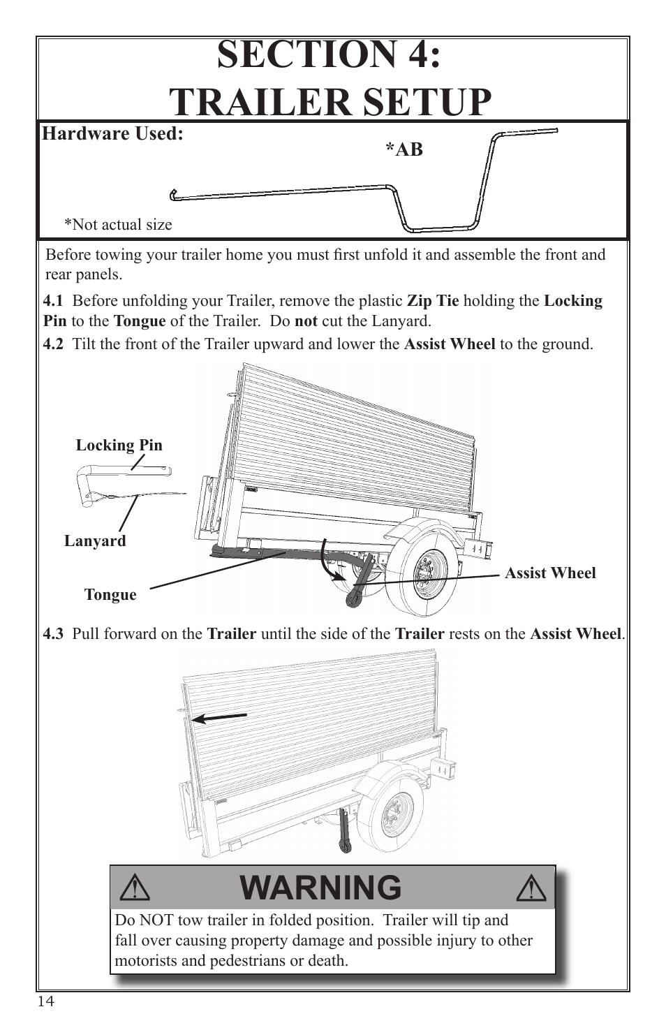 Warning | Craftsman 0220 User Manual | Page 14 / 56