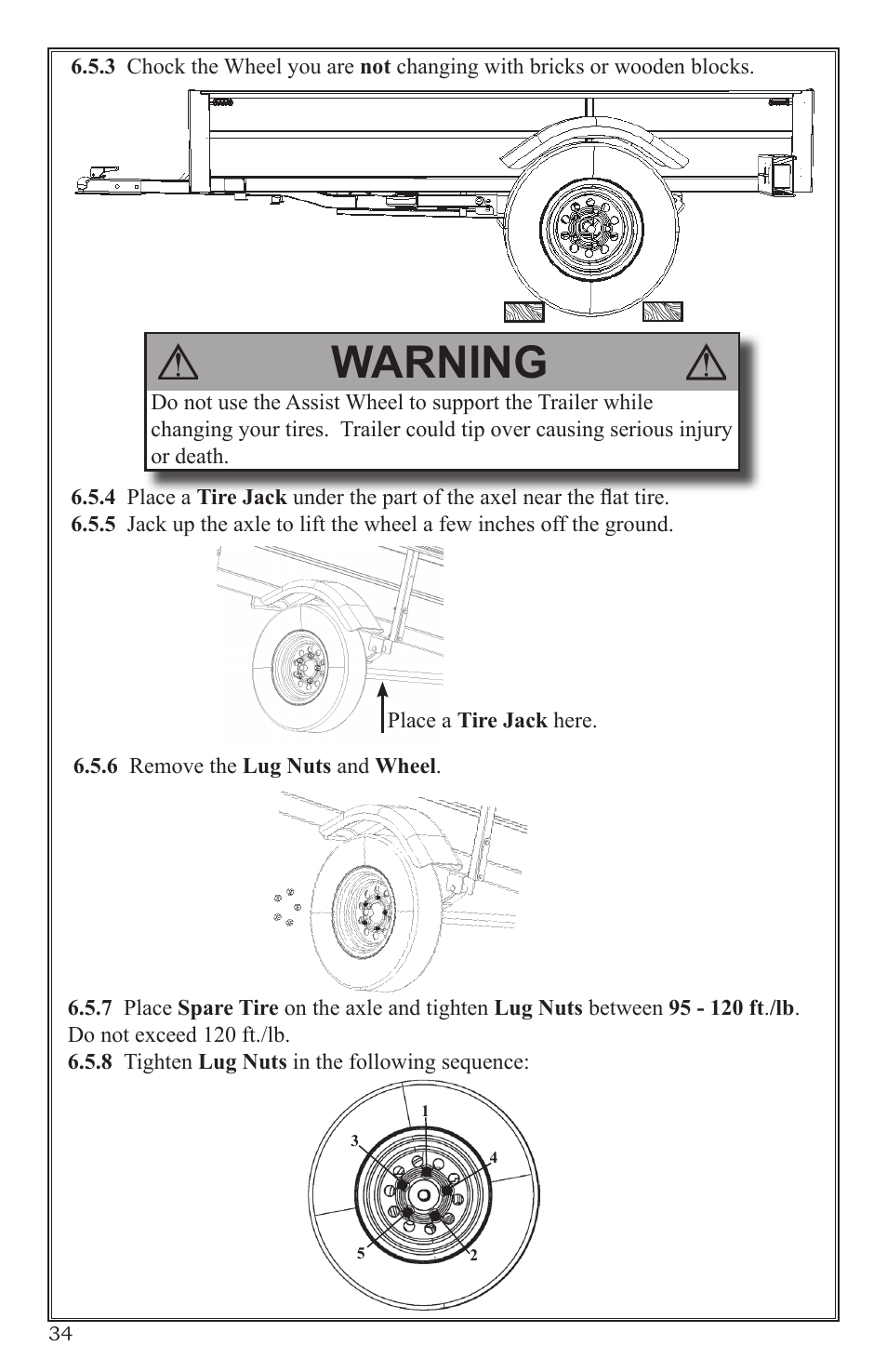 Warning | Craftsman 0220 User Manual | Page 34 / 56