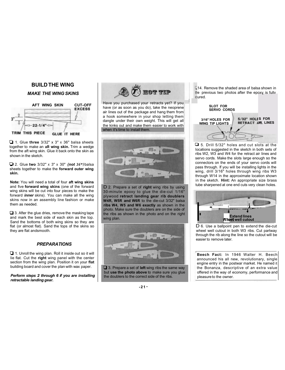 Build the wing | Top Flite TOPA0305 Part 1 User Manual | Page 22 / 37