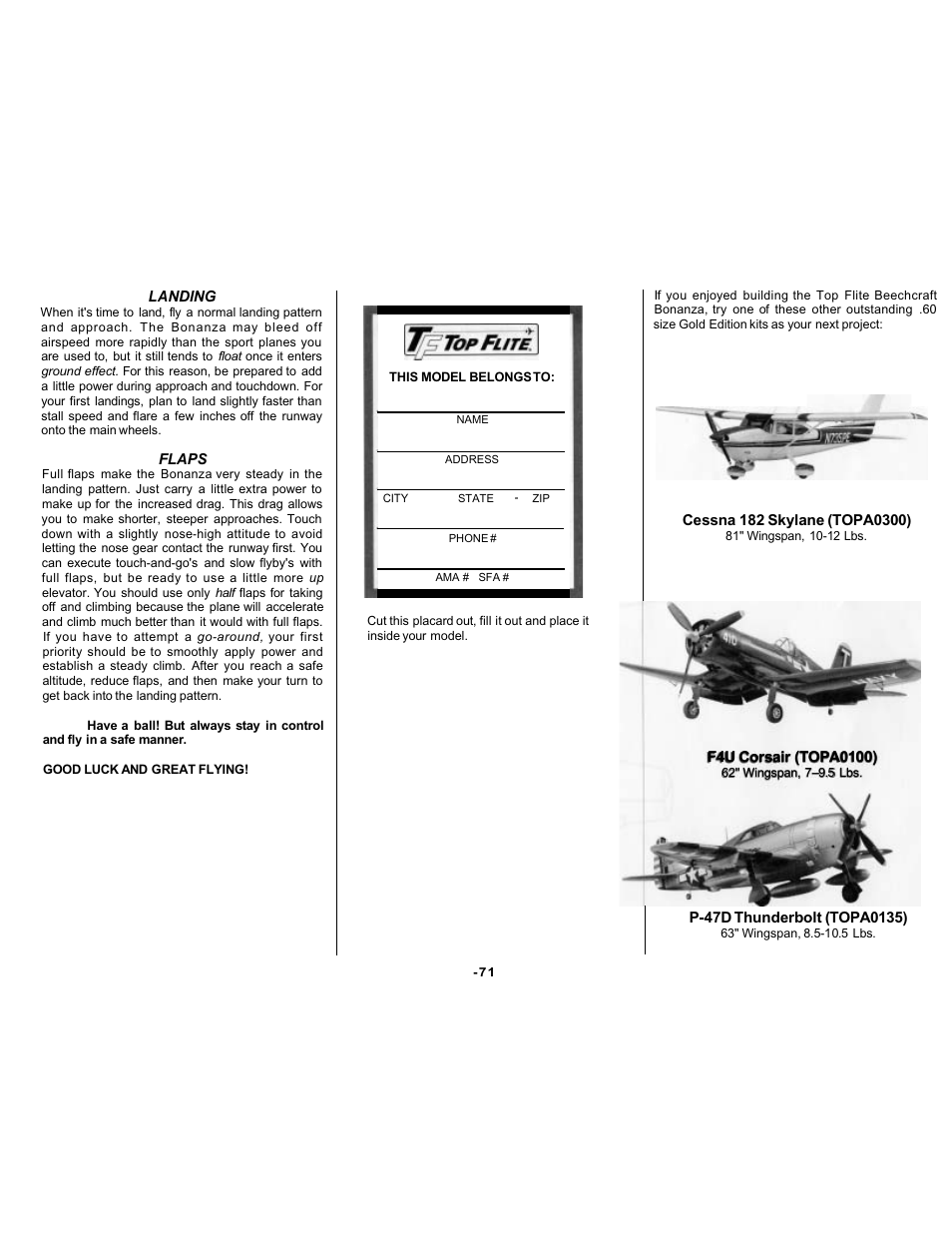 Top Flite TOPA0305 Part 2 User Manual | Page 35 / 36