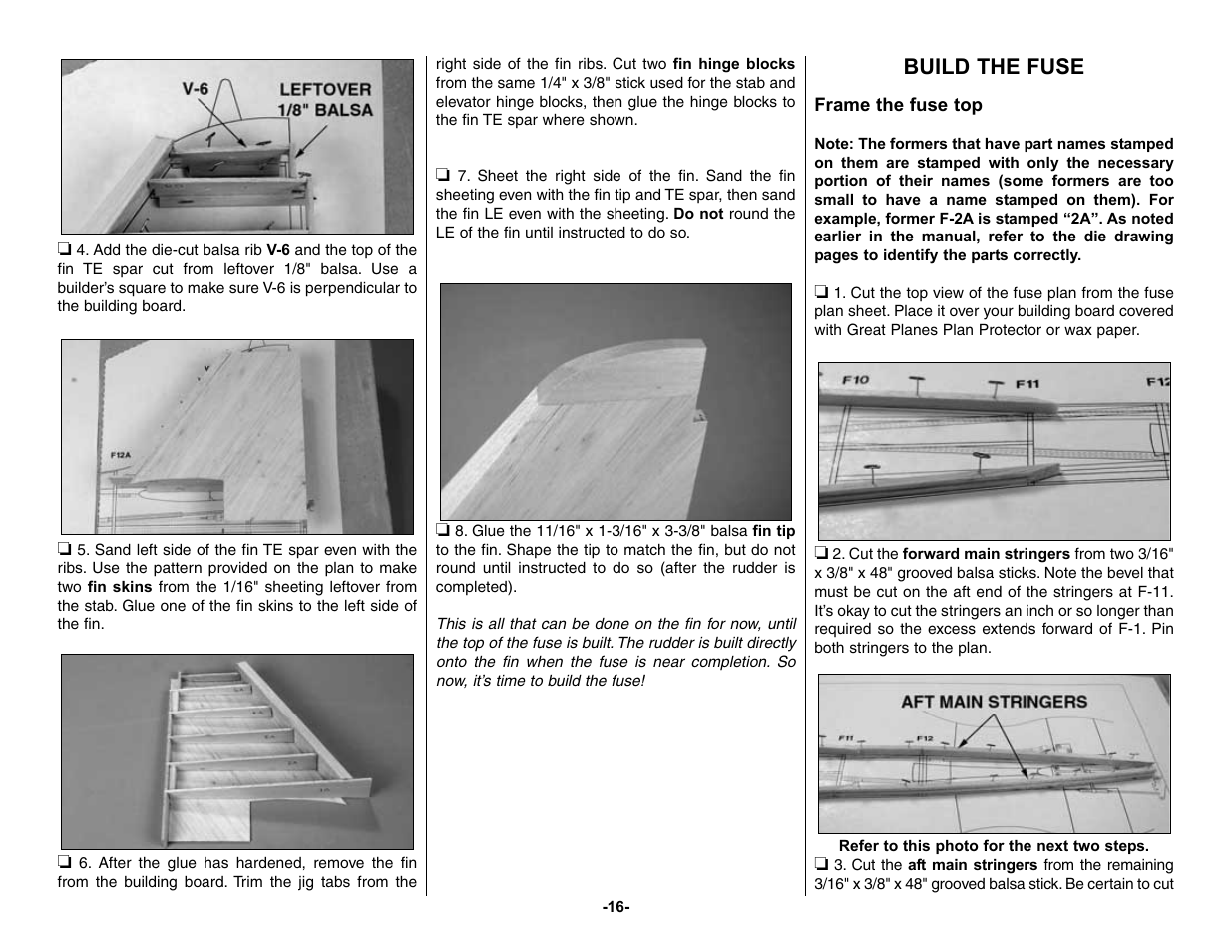 Build the fuse | Top Flite TOPA0150 User Manual | Page 16 / 65