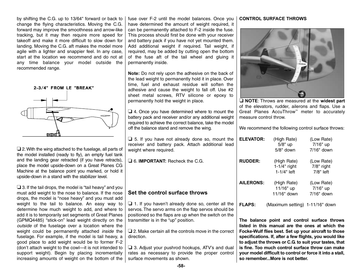 Top Flite TOPA0150 User Manual | Page 58 / 65