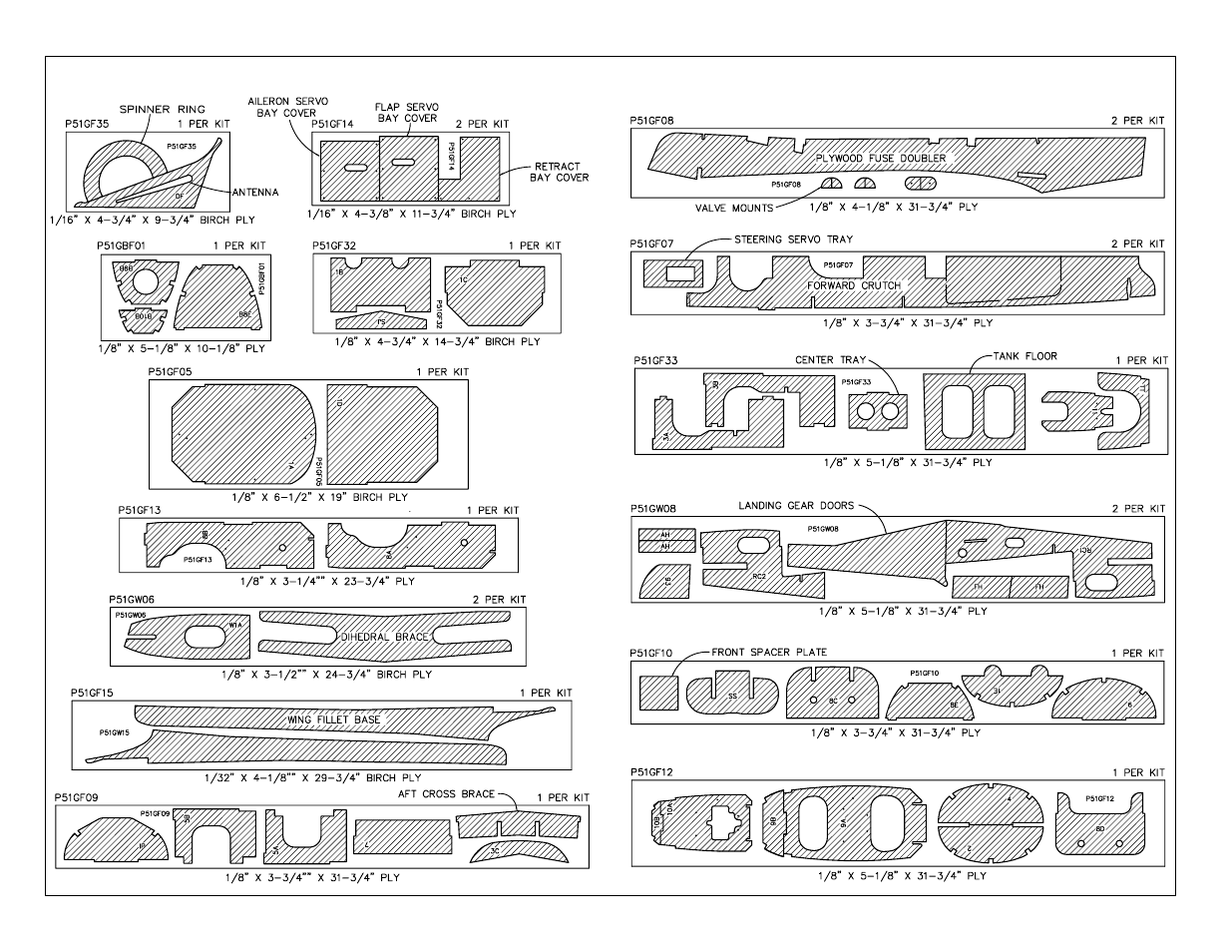 Die-cut patterns | Top Flite TOPA0405 User Manual | Page 6 / 60