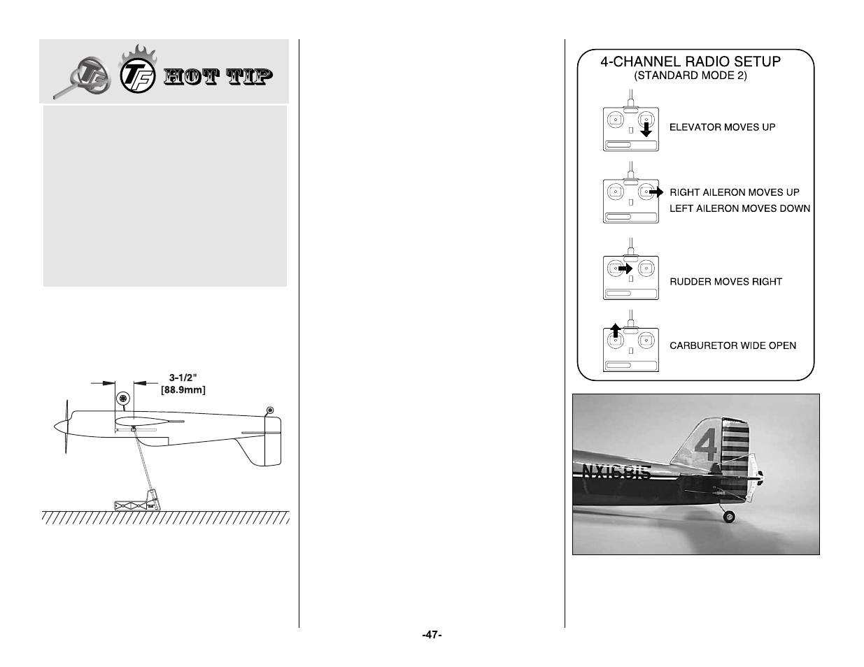 Final hookups and checks, How to mark the balance point | Top Flite TOPA0220 User Manual | Page 47 / 54