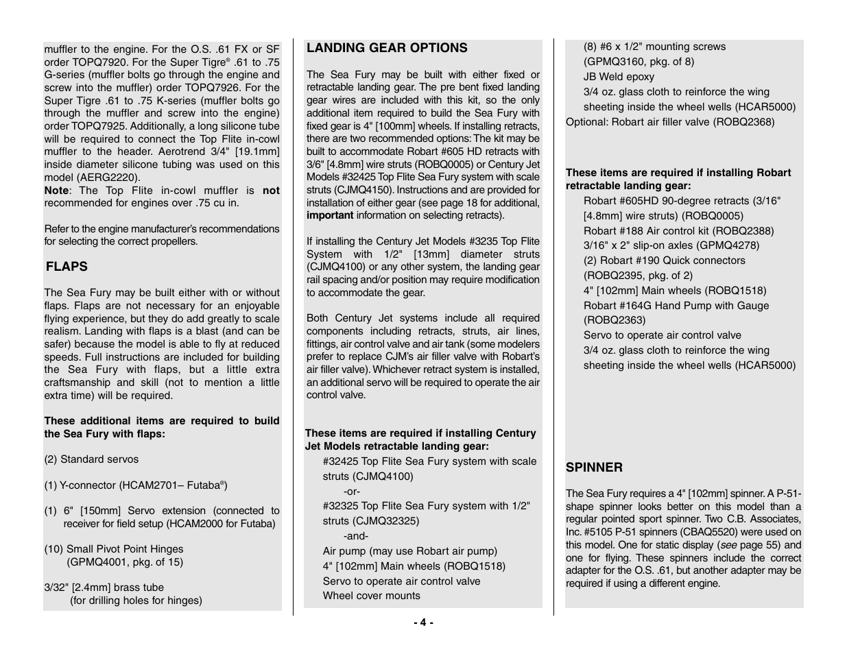 Top Flite TOPA0155 User Manual | Page 4 / 70