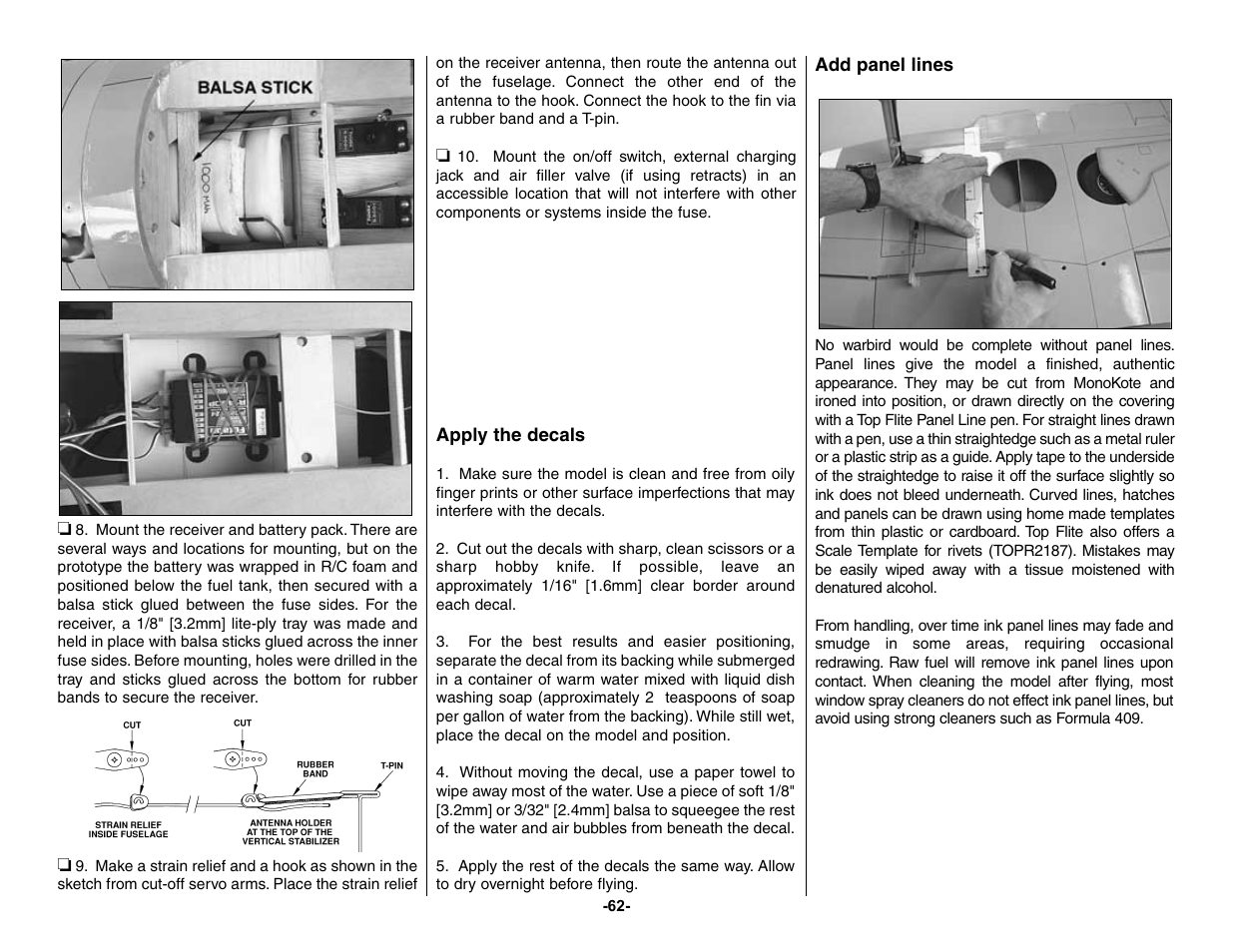 Top Flite TOPA0155 User Manual | Page 62 / 70