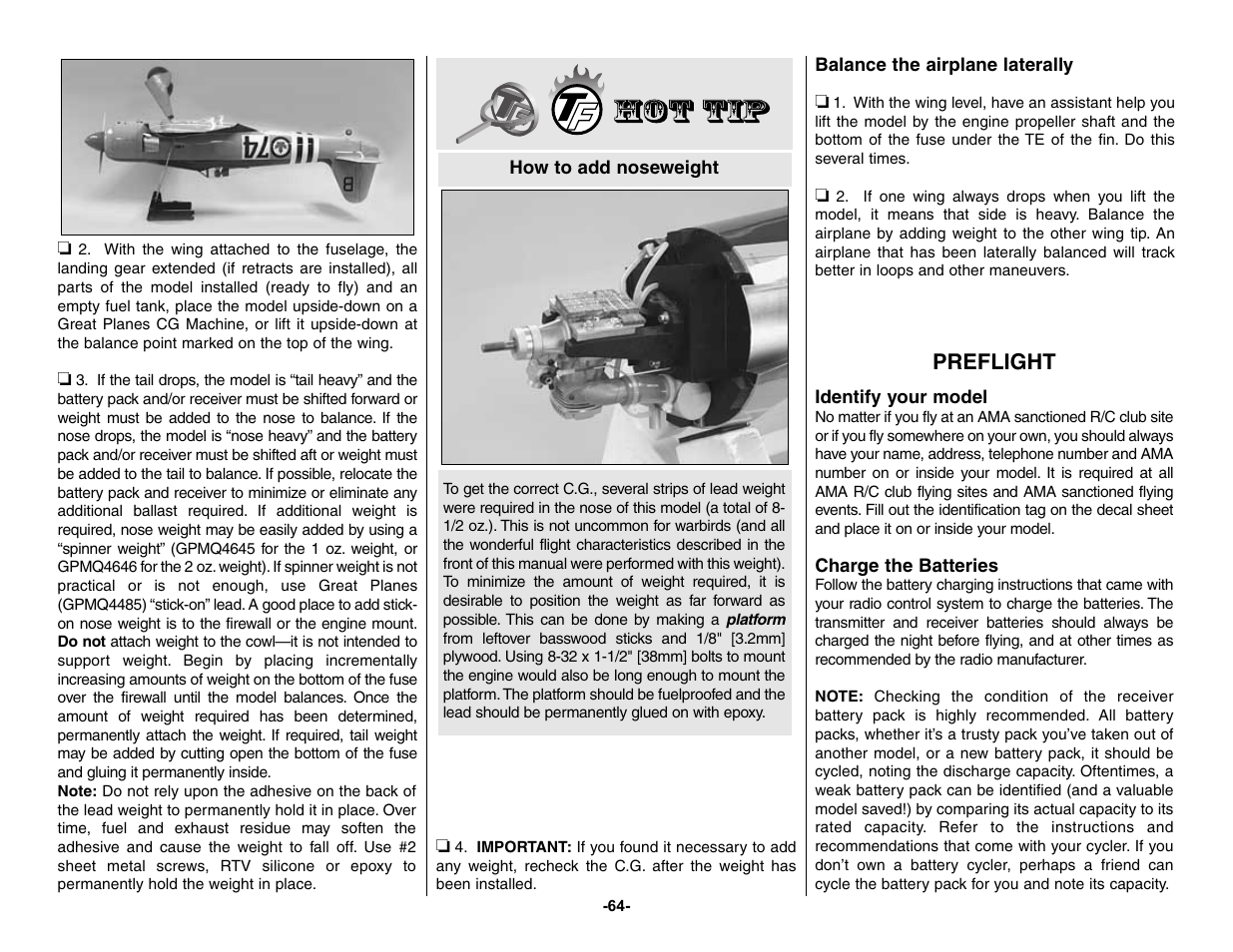 Top Flite TOPA0155 User Manual | Page 64 / 70