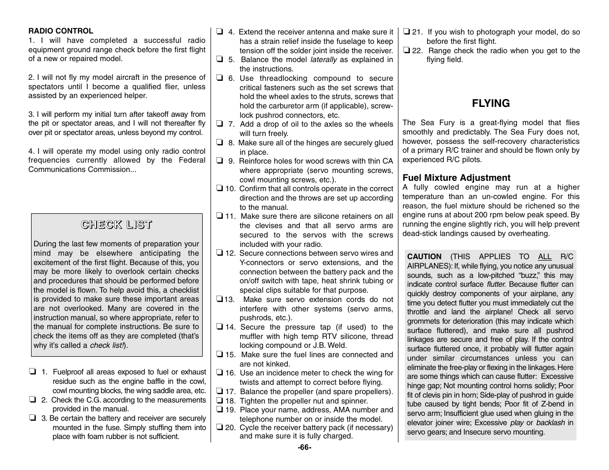 Top Flite TOPA0155 User Manual | Page 66 / 70