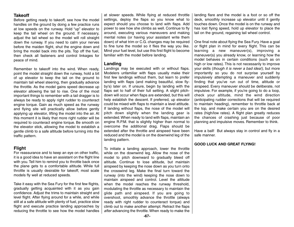 Top Flite TOPA0155 User Manual | Page 67 / 70