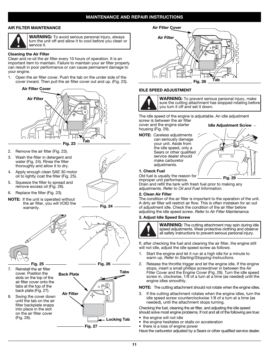 Craftsman 316.79194 User Manual | Page 11 / 36