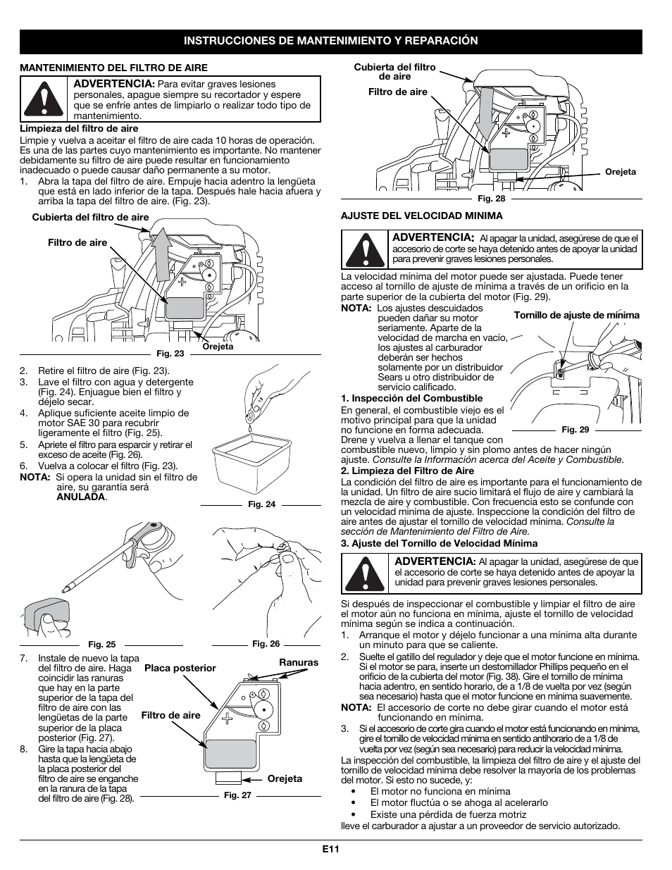 Craftsman 316.79194 User Manual | Page 27 / 36