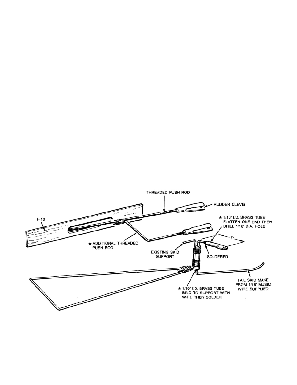 Steerable tail skid (optional) | Top Flite Elder 60 biplane User Manual | Page 13 / 20