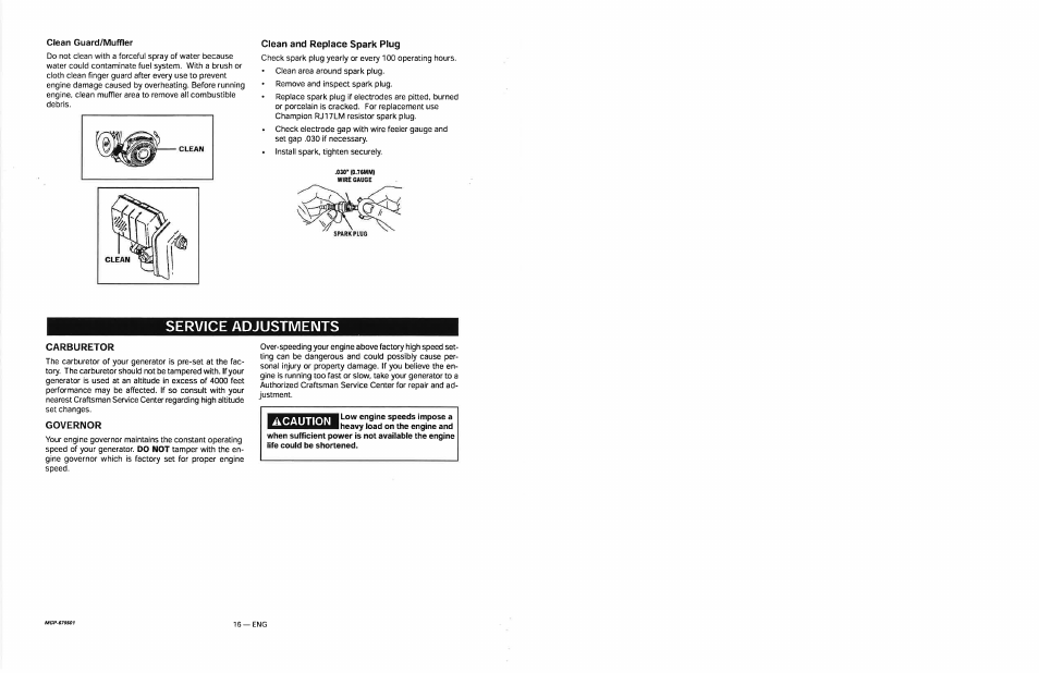 Carton contents, Assembly, Acaution | Tools needed for assembly, Remove generator from carton | Craftsman 919.679501 User Manual | Page 16 / 40