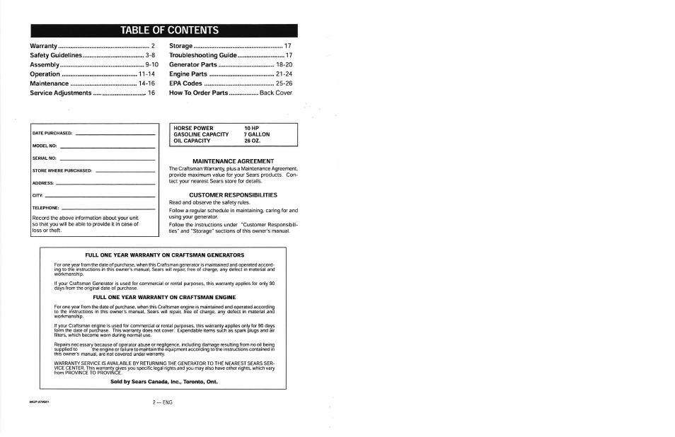 Craftsman 919.679501 User Manual | Page 2 / 40