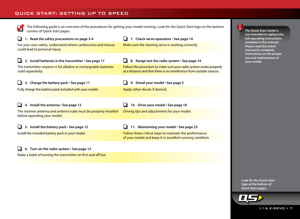 Quick start: getting up to speed | Traxxas 71054-1 User Manual | Page 7 / 28