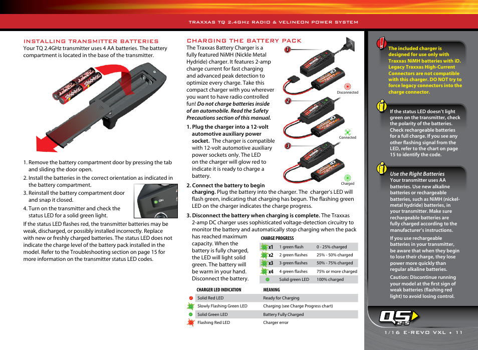 Charging the battery pack | Traxxas 71074-1 User Manual | Page 11 / 28