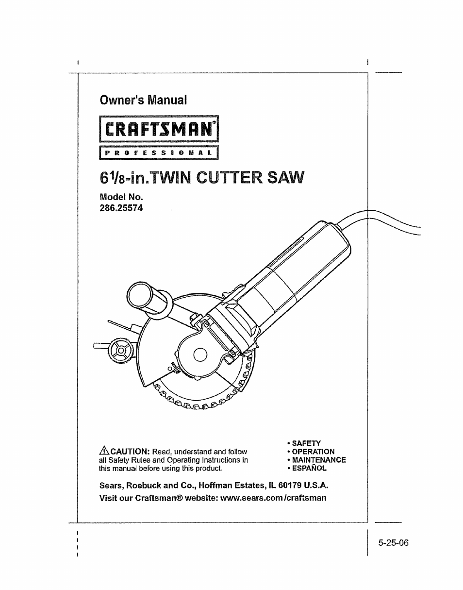 Craftsman 286.25574 User Manual | 48 pages