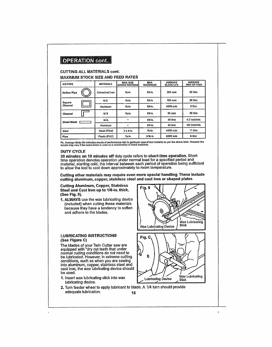 Operation cont | Craftsman 286.25574 User Manual | Page 16 / 48