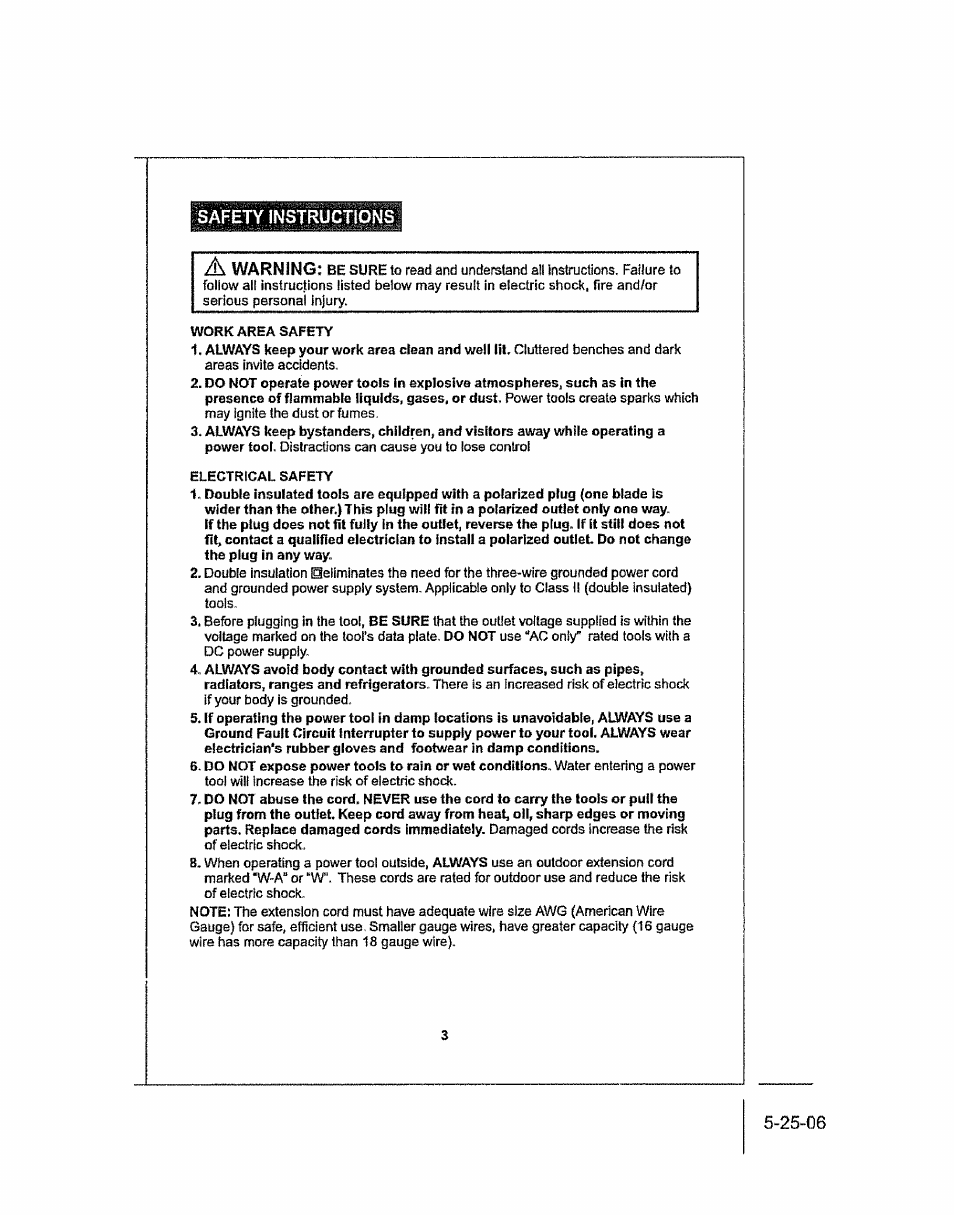Safety instructions a warning | Craftsman 286.25574 User Manual | Page 3 / 48