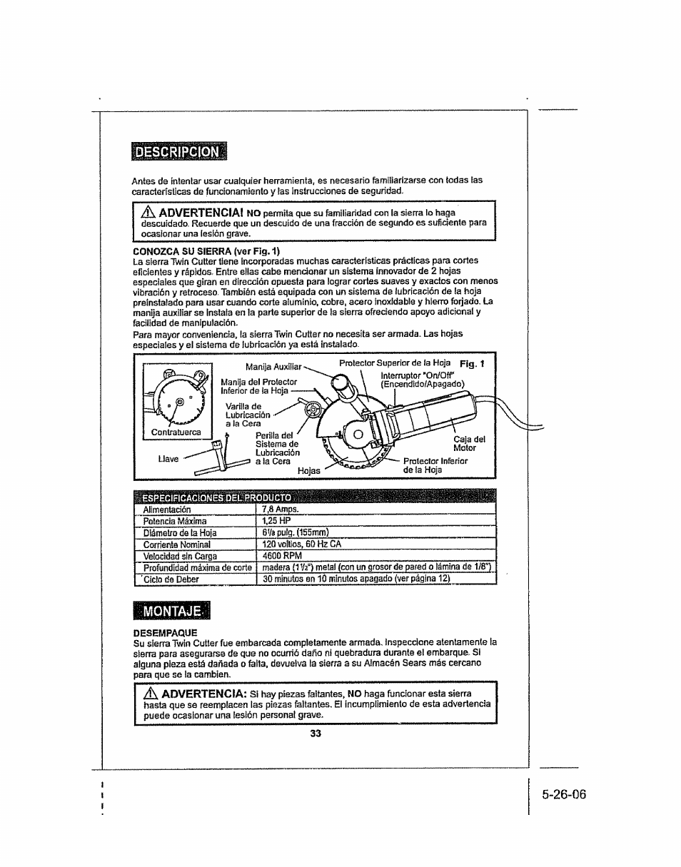 Craftsman 286.25574 User Manual | Page 33 / 48